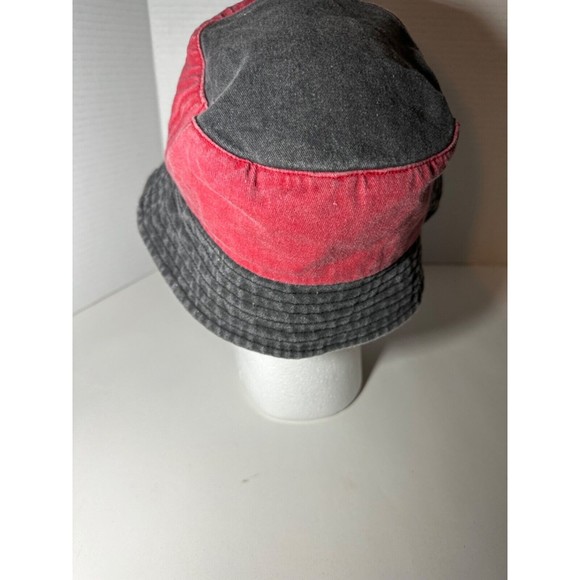 Topsail Island Bucket Hat Unisex, ￼OS /Red-Black /Stone Wash - NC Beach - Picture 7 of 10